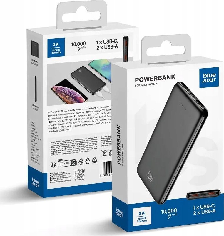 Powerbank Blue Star W1086, 10000mAh, 2A, i zi