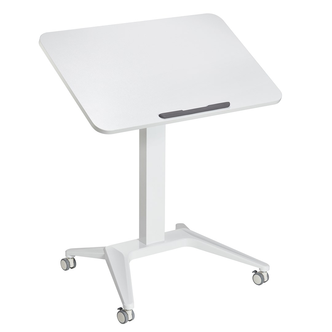 Tavolinë mobile për laptop Maclean MC-453W, 80x52 cm, rregullim pneumatik i lartësisë, e bardhë