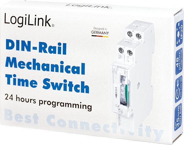 Програматор на време LogiLink ET0009, дневен неделен, 220 240V, бел