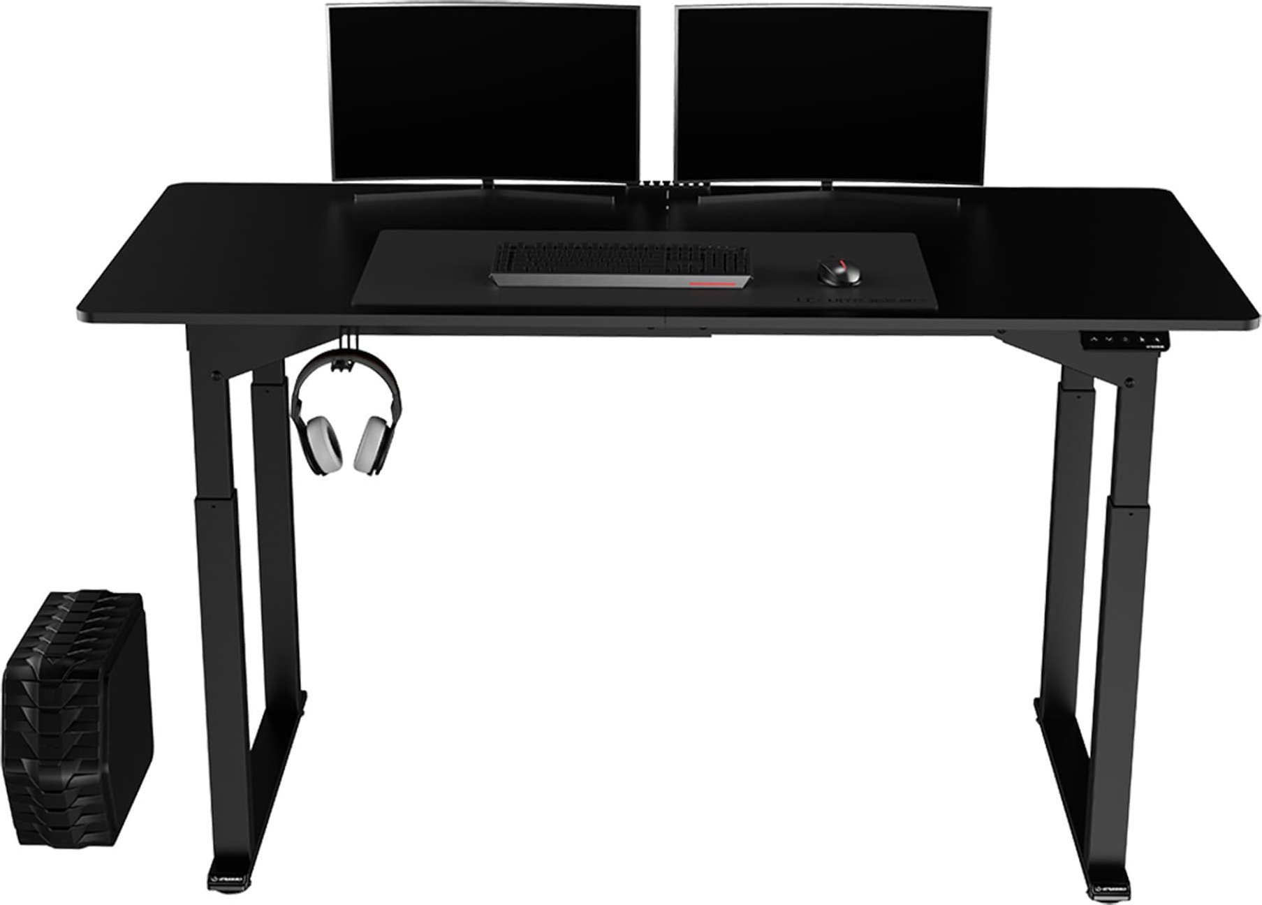 Tavolinë gaming ULTRADESK UPLIFT, rregullim lartësie, menaxhim kabllosh, e zezë