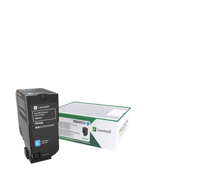 Toner Lexmark 75B20C0, cyan, origjinal