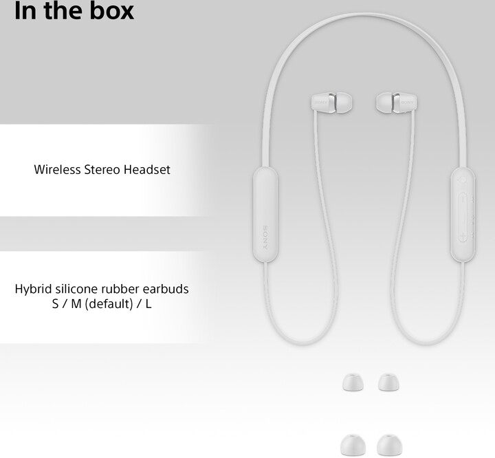 Dëgjuese Sony WI-C100, të bardha