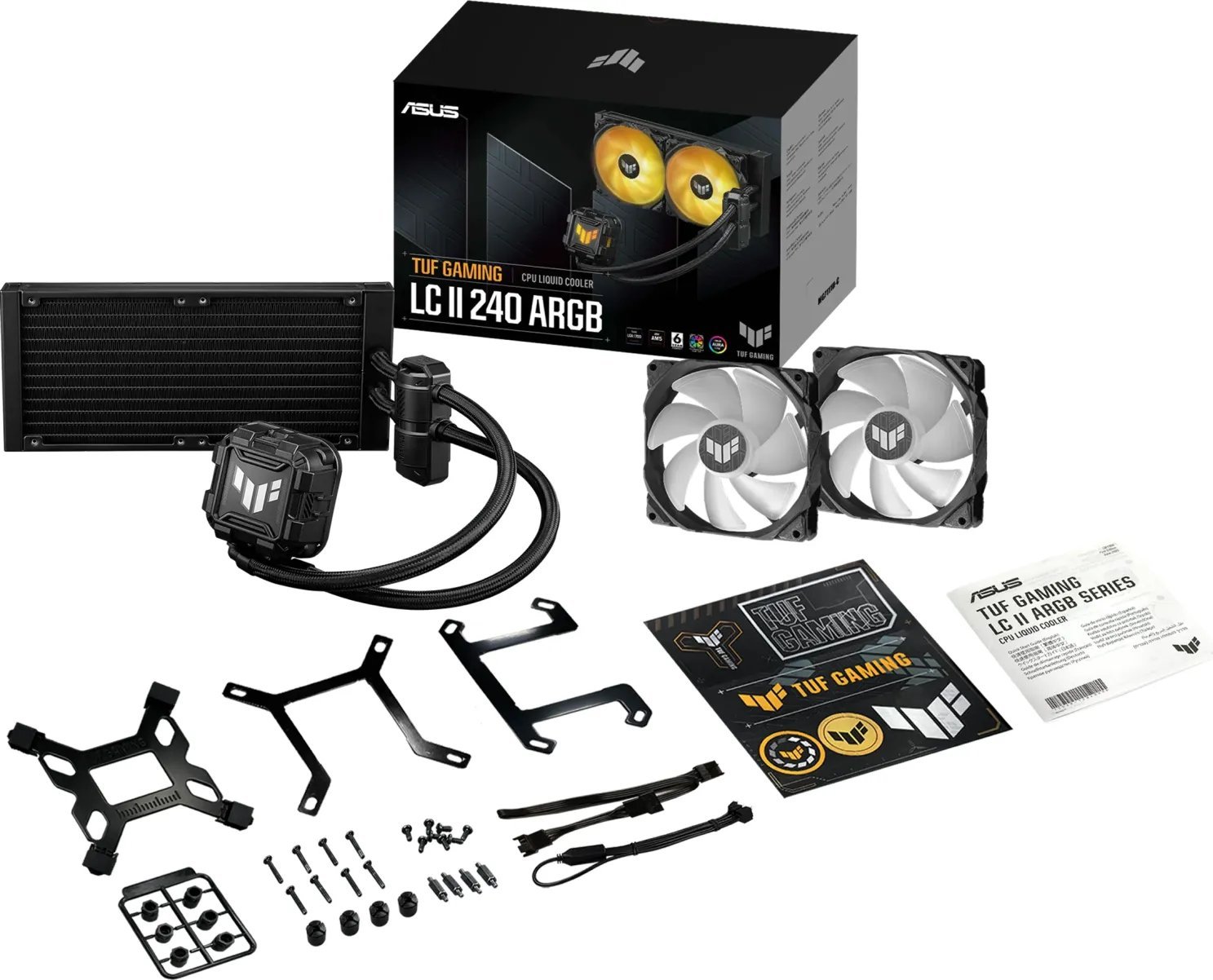 Ftohës uji për CPU Asus TUF Gaming LC II 240 ARGB, radiator 240mm, Aura Sync ARGB, i zi