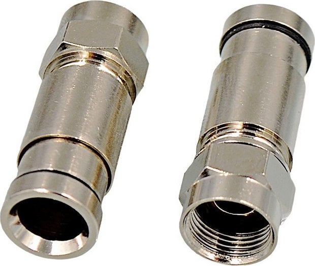 Konektor kompresioni F RGTec RG6, diametër 4.8 mm, metalik