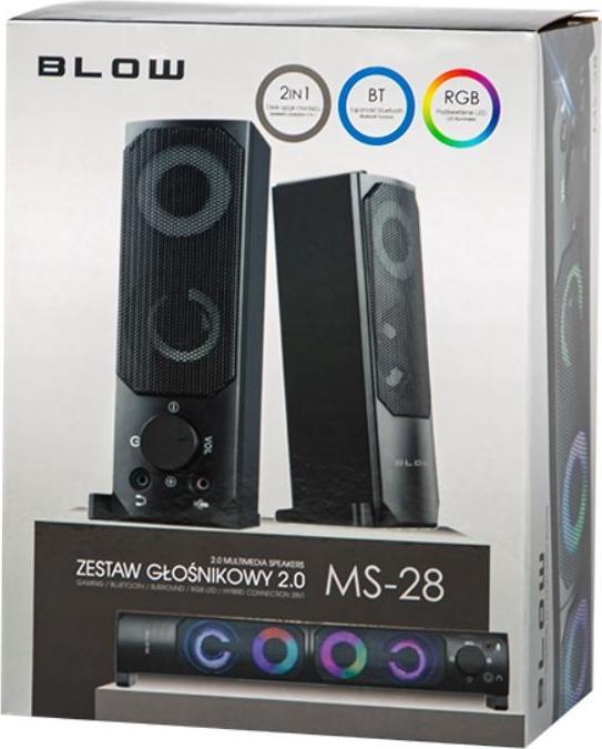 Bokse kompjuteri Blow MS-28 Soundbar, 2.0, Bluetooth, me RGB
