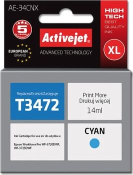 Ngjyrë për printer Activejet Ink AE-34CNX Ink për printer Epson, e kaltër 