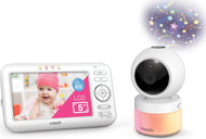 Бебифон VTech VM5463, екран 5\", ноќно светло со проекција, бел