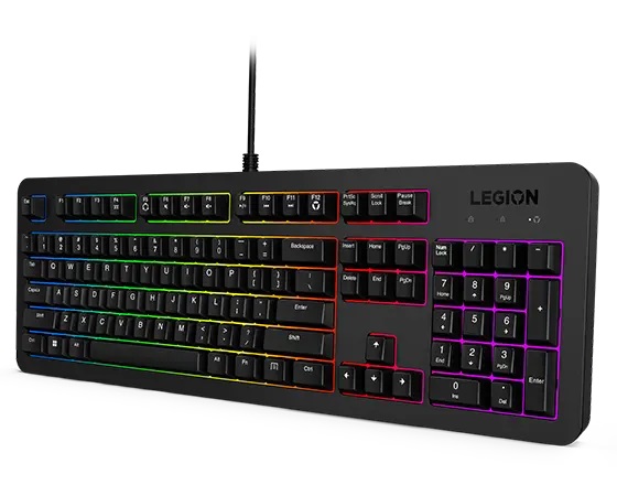Tastierë gaming Lenovo Legion K300, RGB, USB, layout CZ SK, e zezë