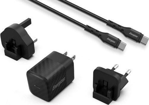 Полнач за мрежа Енерџајзер Ultimate GaN 20W, USB-C PD, со кабел USB-C, црн