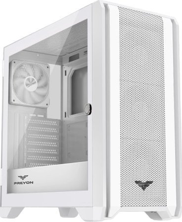 Kuti kompjuteri PREYON Nest Windy, ATX, me furnizues 750W 80 Plus Gold, e bardhë