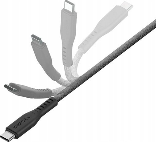 Kabllo karikimi Energea Cable Flow USB C në Lightning, 1.5m, 60W PD, e zezë