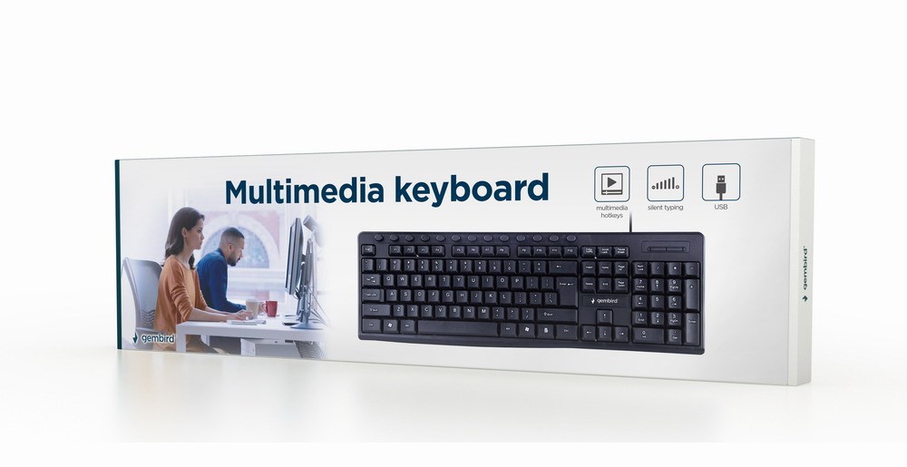 Tastierë universale Gembird KB-UM-107, USB, e zezë