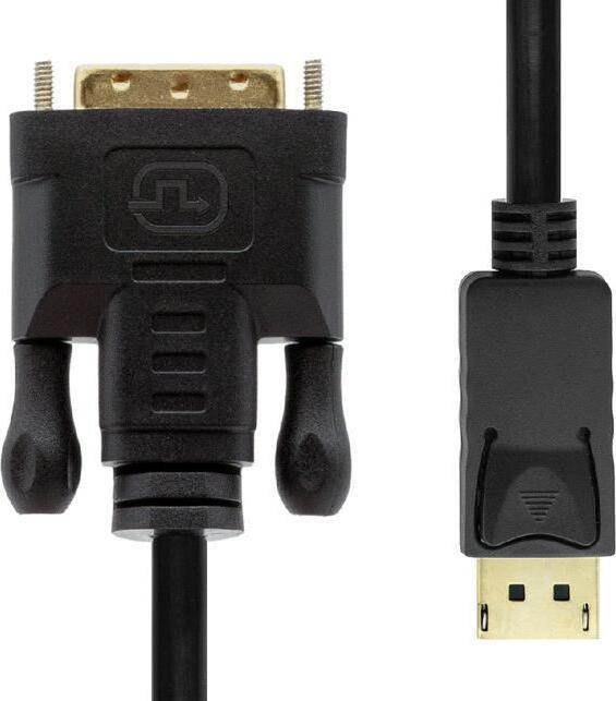Kabllo DisplayPort në DVI-D ProXtend DP1.2-DVI241-003, 3m, e zezë