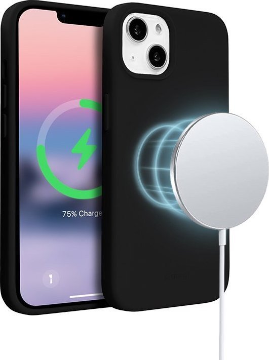 Mbulesë telefoni Crong Color Cover Magnetic, për iPhone 14, MagSafe, e zezë