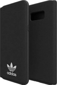 Kuti mbrojtëse Adidas për Samsung Galaxy S8 Plus, tip libër, lëkurë sintetike, e zezë