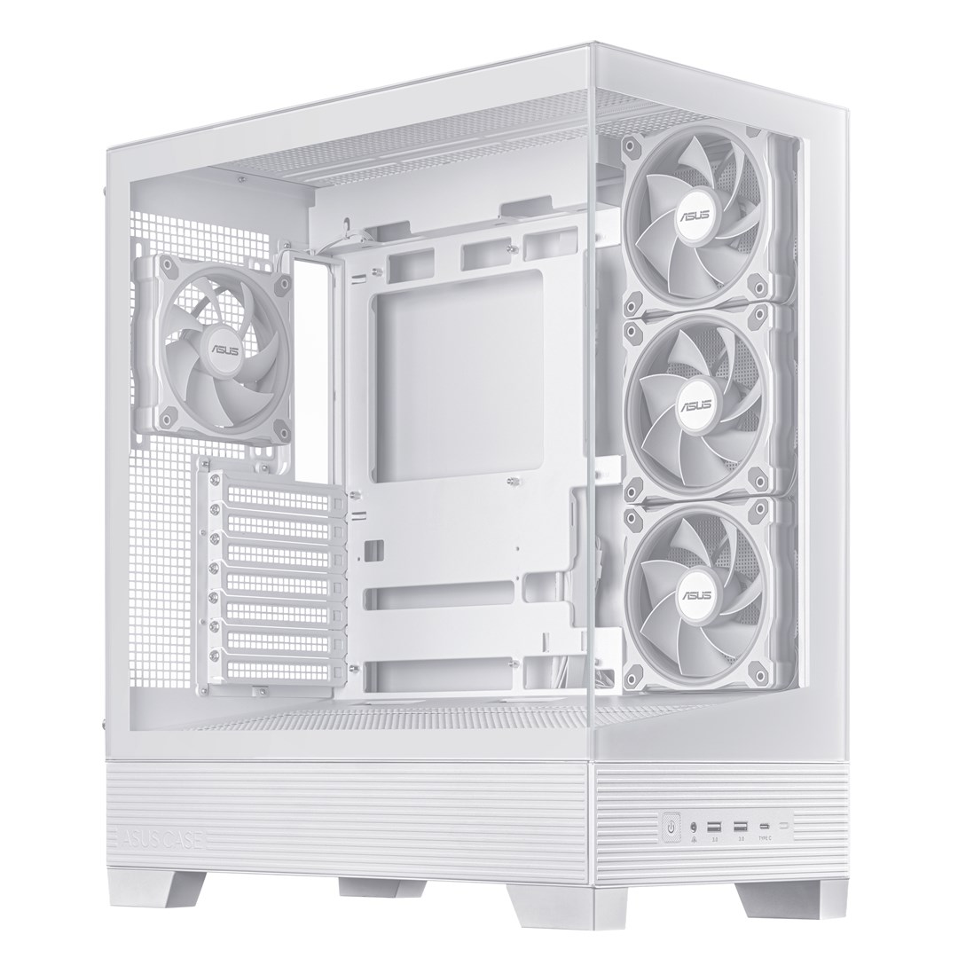 Kuti PC gaming ASUS A31 PLUS TG, mid tower, ARGB, e bardhë