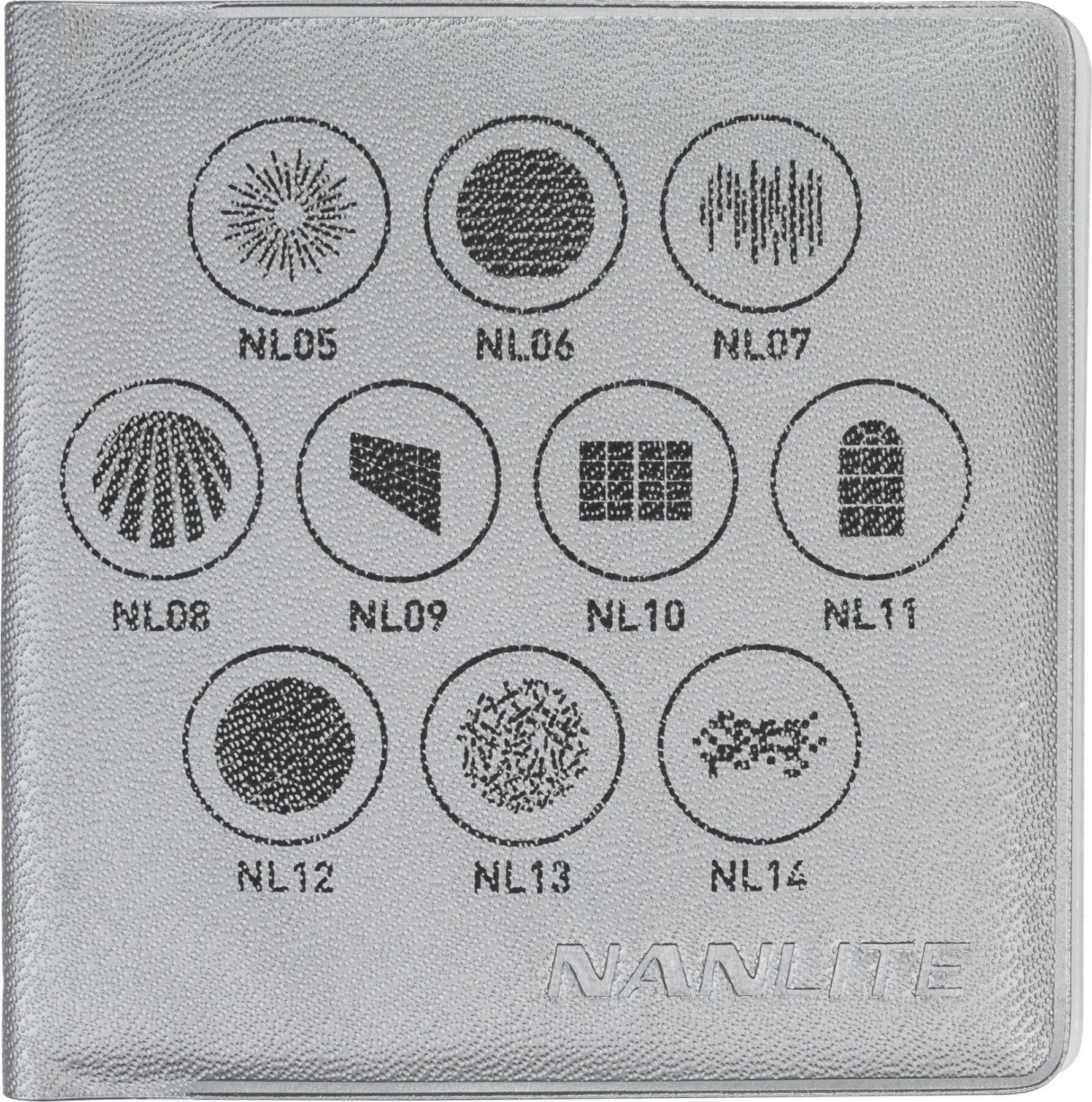 Set gobo Nanguang Nanlite Gobo Set 1, për projektor drite, metalik