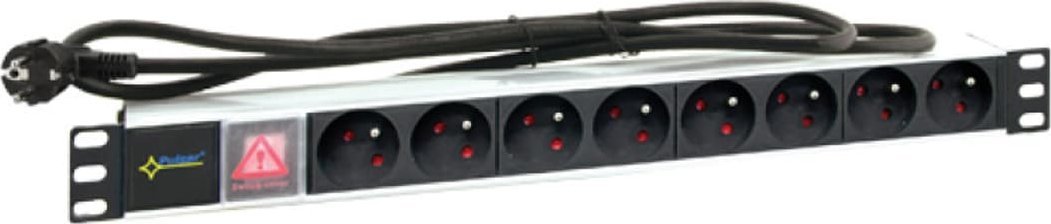Prizë RACK 19" Pulsar RALZ, 8 dalje, 1.7m, e zezë