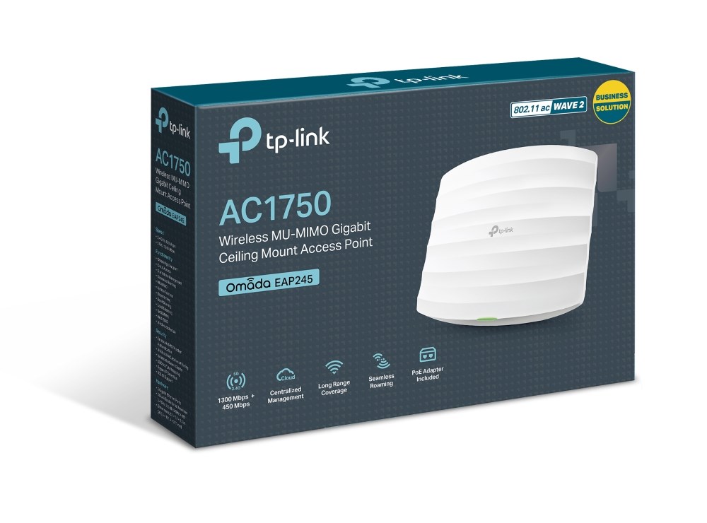 Access point tavani TP-Link Omada EAP245, AC1750, Gigabit, i bardhë