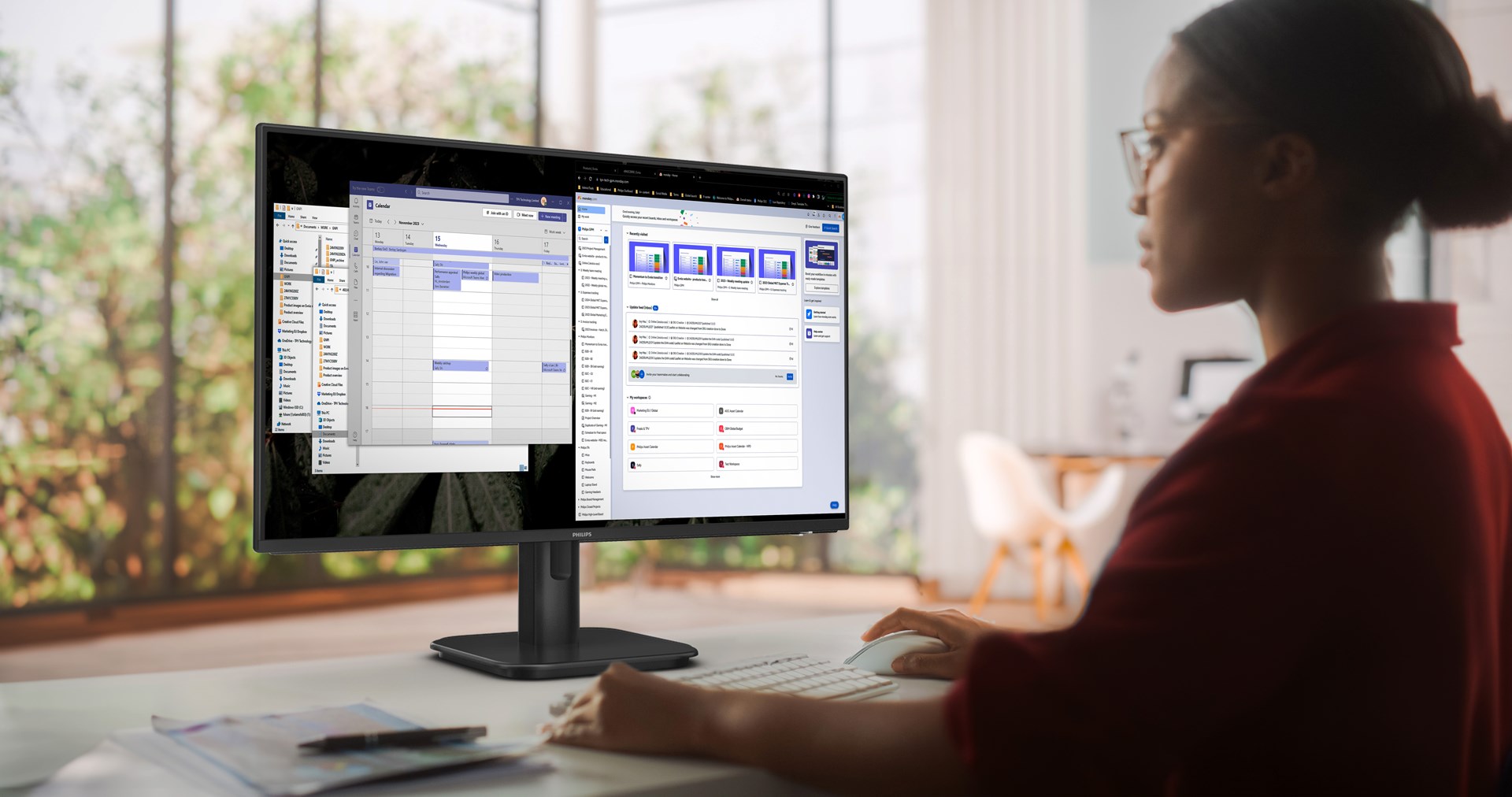 Monitor Philips 1000 Series 27E1N1100A/00, 27" FHD 1920x1080, LCD, i zi