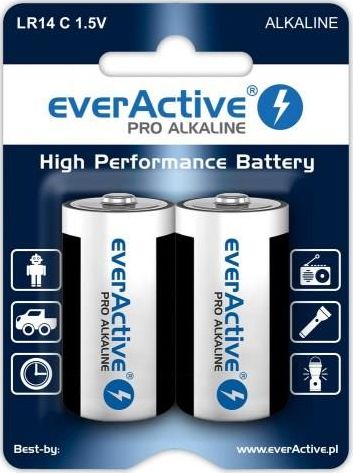 Bateri C/ R14 EverActive, 1.5V, 2 copë