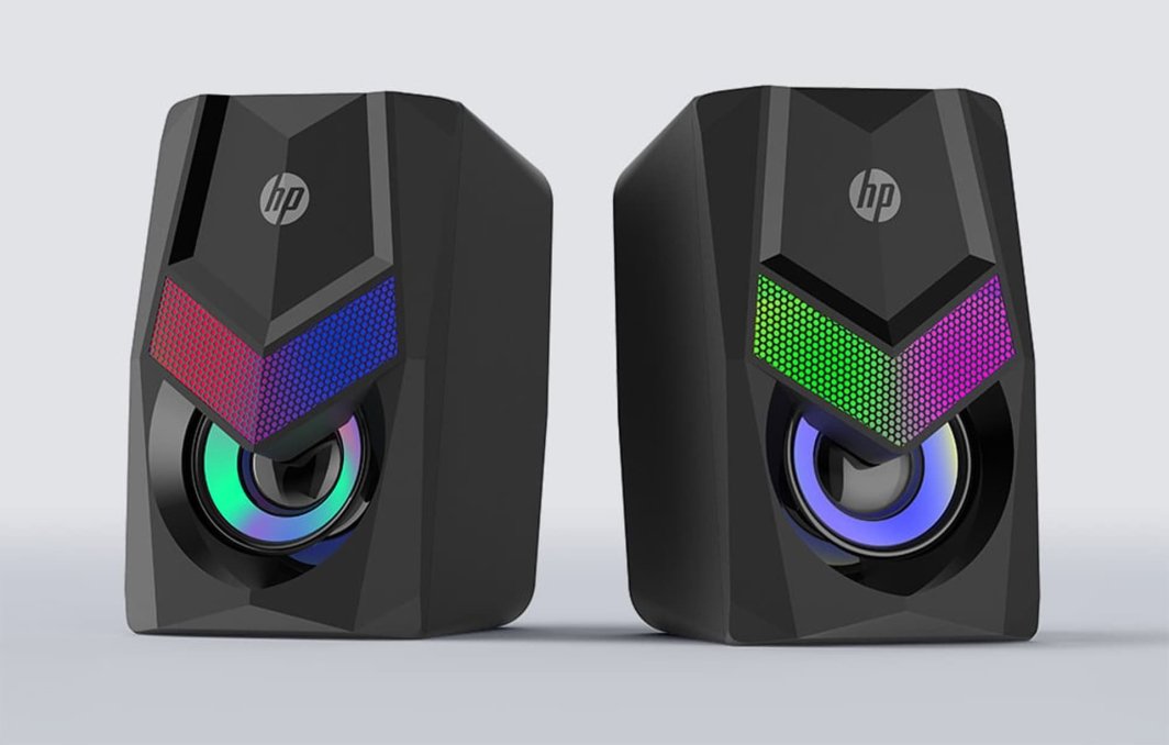 Altoparlantë multimedia HP DHE-6000, sistem 2.0, të zinj