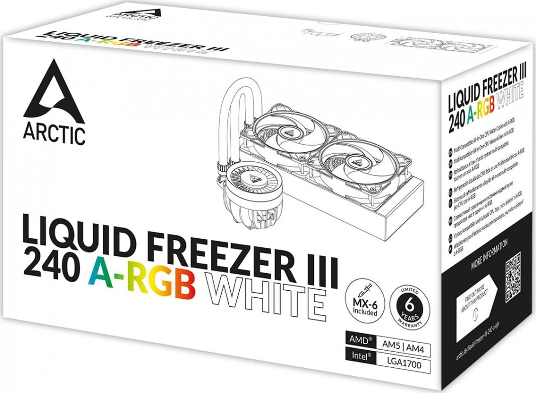Ftohës Liquid Freezer III 240 A-RGB White (ACFRE00150A)