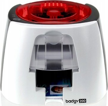 Printer kartelash Evolis Badgy 200, termik me ngjyra, 300 dpi, i bardhë