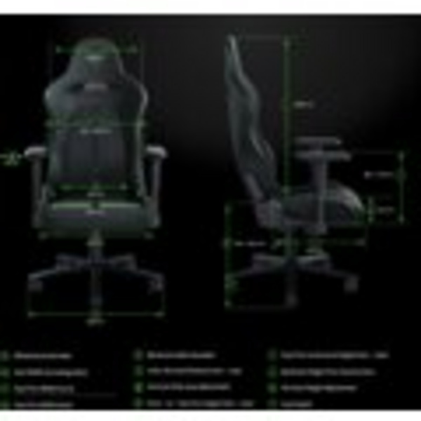 Karrige Razer Enki, e zezë / gjelbërt