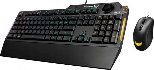 Tastierë dhe maus Asus TUF COMBO K1 / M3 (90MP02A0-BCUA00), US, të zeza