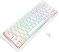 Tastierë mekanike Redragon K730W RGB Pro Draconic V2, 61 taste, wireless, e bardhë