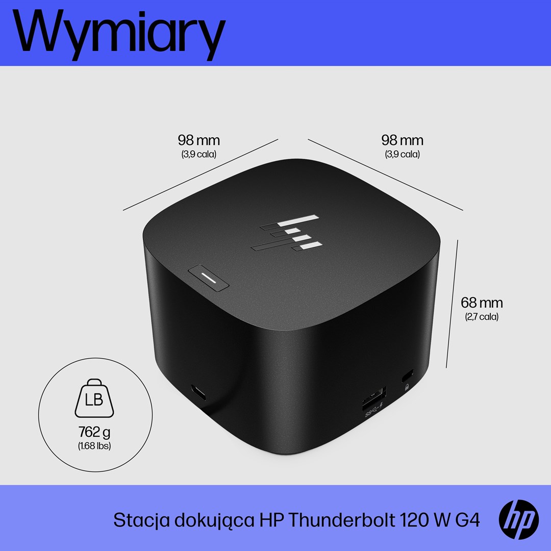 Stacion lidhës HP Thunderbolt G4, 4K, 100W, Thunderbolt 4, i zi