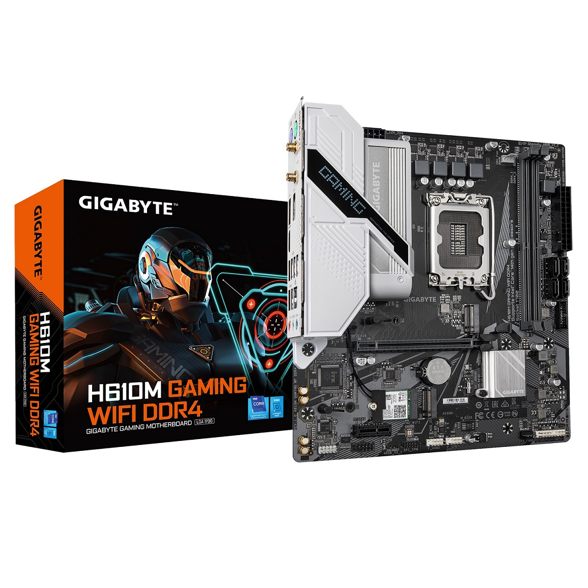 Pлоча GIGABYTE H610M GAMING WIFI DDR4, LGA 1700, mATX