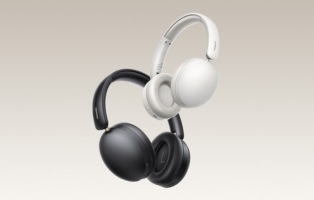 Kufje wireless UGREEN HiTune Max2, Over Ear, ANC, 80 orë dëgjim, të bardha