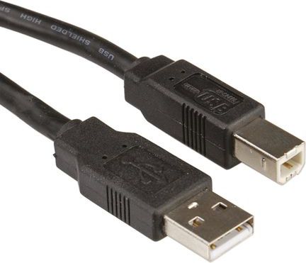 Kabllo USB Roline USB 2.0 A-B, 3m, i zi