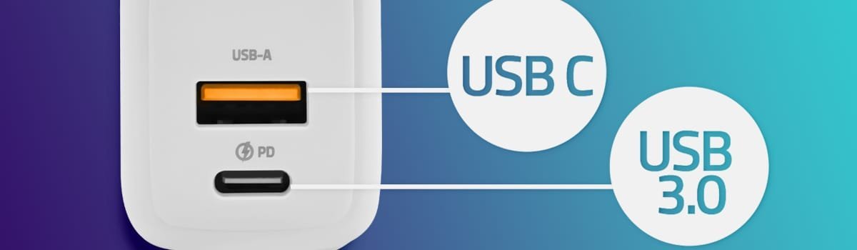 Karikues AC Qoltec 45W GaN, USB C PD, USB QC 3.0, i bardhë