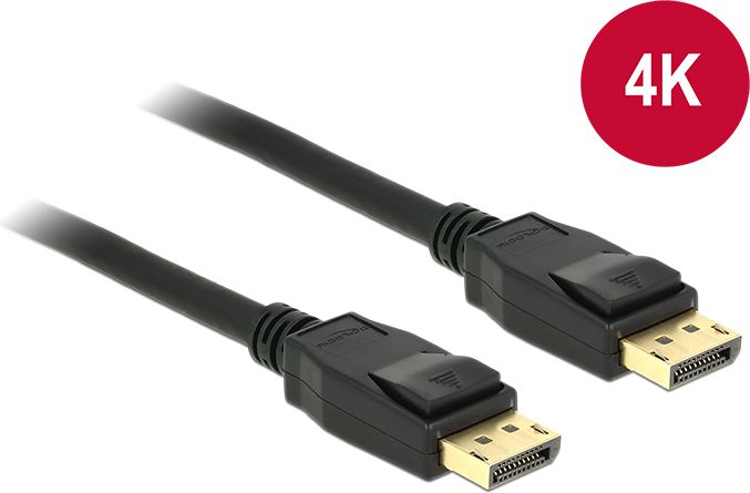 Kabllo DisplayPort Delock 83806, 2m, DisplayPort në DisplayPort, e zezë
