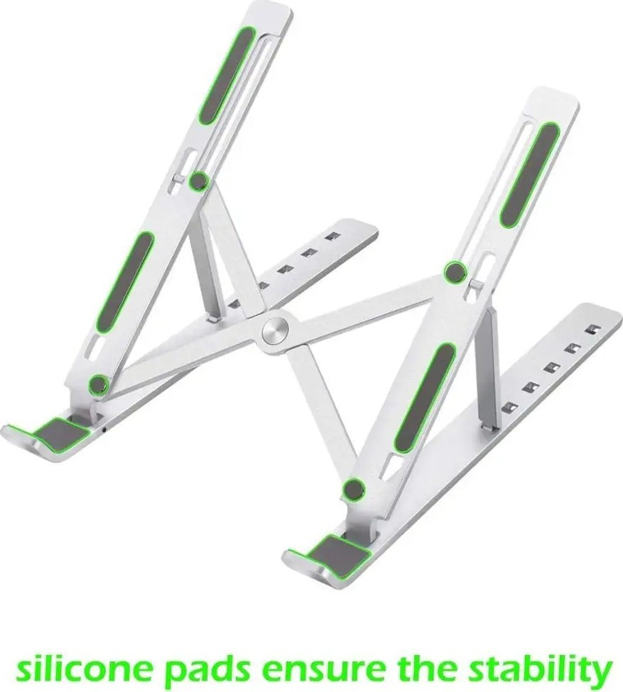 Stendë laptopi Swissten Aluminum, e rregullueshme, alumini, argjendi