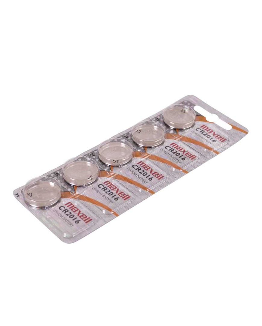 Bateri litiumi Maxell CR2016, 3V, paketë 5 copë, argjendtë