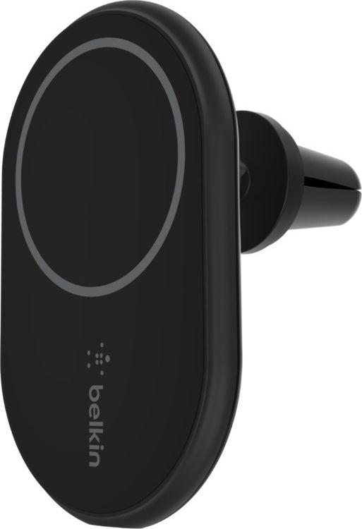 Mbajtëse magnetike për makinë Belkin WIC004, karikim wireless 7.5W, MagSafe, e zezë