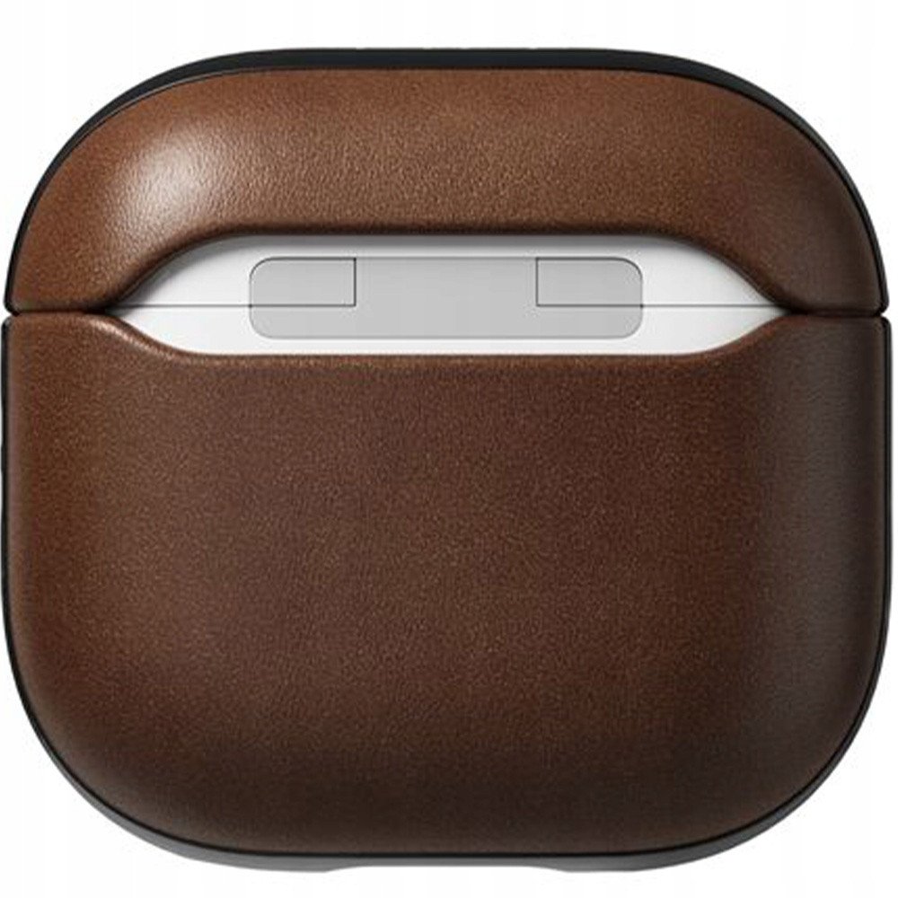 Mbulesë Nomad Modern Leather Case për AirPods 4, lëkurë natyrale, mbrojtëse, kafe