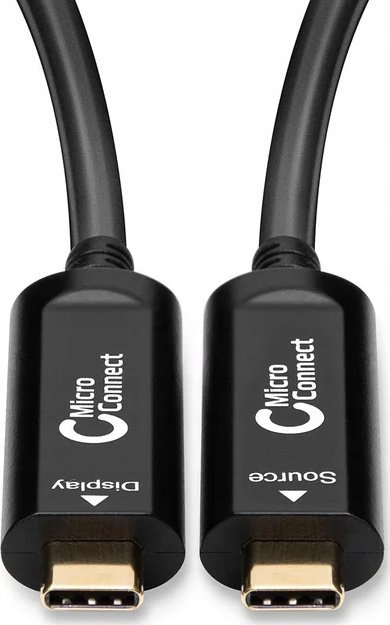 Kabllo USB C Microconnect USB3.1CC15OP, USB 3.2 Gen 1, 15m, e zezë