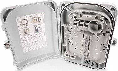 Kuti shpërndarëse fibrash optike Digitus FTTH Outdoor, 24 porta LC duplex SC simplex, gri