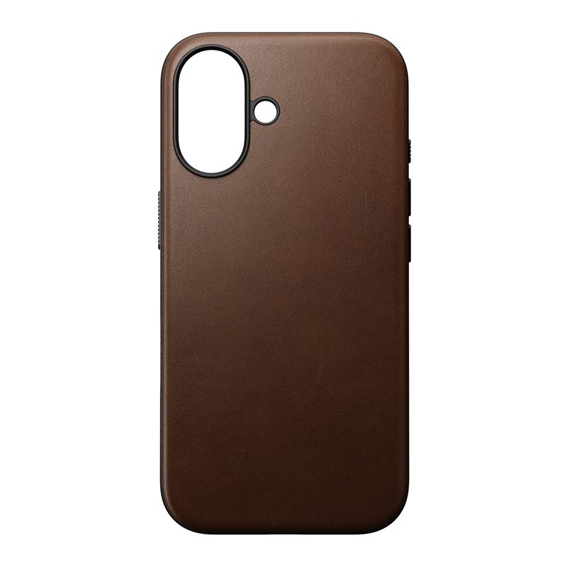 Маска за телефон Nomad Modern Leather Case, за iPhone 16, MagSafe, кафеава