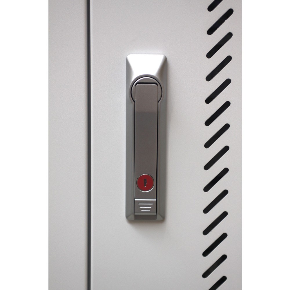 Karrocë karikimi Techly I-CABINET-30DUTY, 30 pajisje, me rrota, e bardhë
