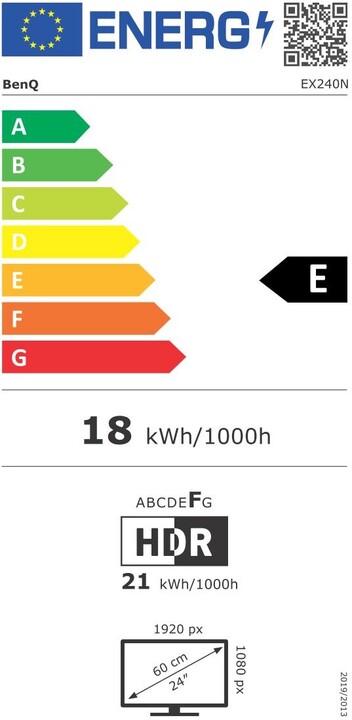 Monitor BenQ Mobiuz EX240N - LED, 24", FullHD, i zi