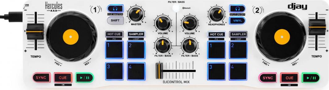 Konsolë DJControl Mix Hercules, e bardhë