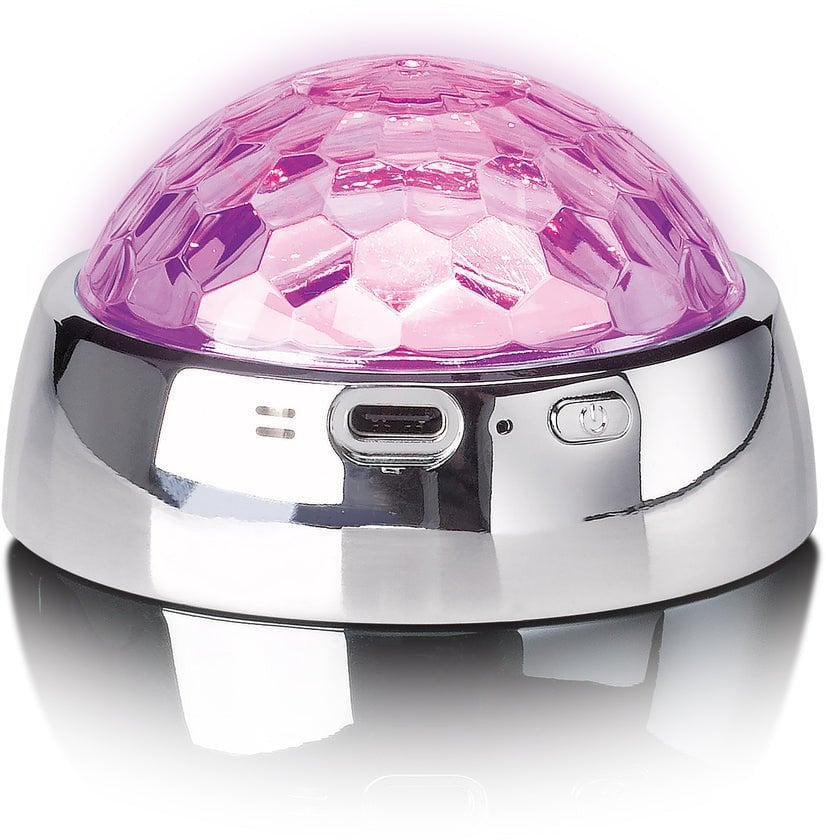 Stabilizues gramafoni Lenco TTA-080SI, efekt dritash RGB, me bateri të rikarikueshme, argjend