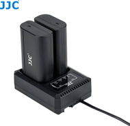 Karikues dual USB për kamera JJC Panasonic DCH BLJ31, për bateri DMW BLJ31, i zi