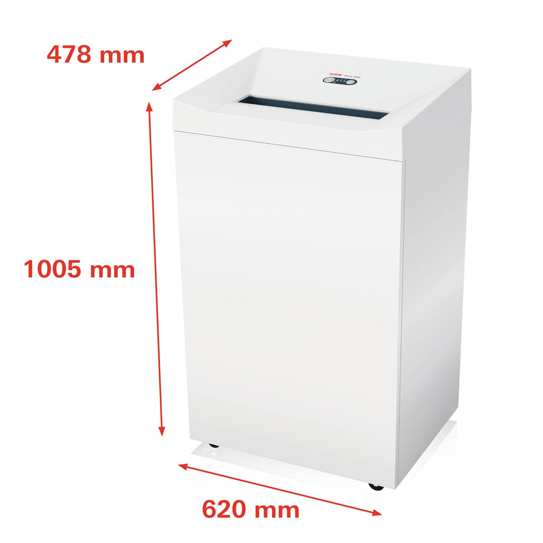 Grirëse dokumentesh HSM Pure 940, 165L, prerje 3.9x40 mm, e bardhë